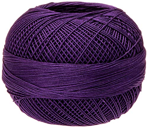 LIZBETH Size 40 Häkel-Baumwolle, Violett, dunkel, 274 von LIZBETH