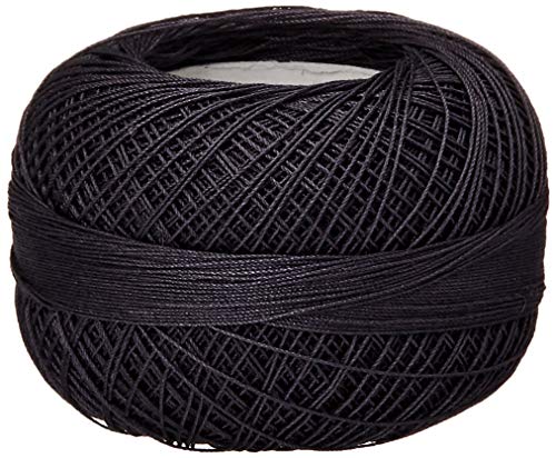 LIZBETH Size 80 HH80 Baumwollgarn, 180 m, 10 g, Baumwolle, anthrazit, 168 von LIZBETH