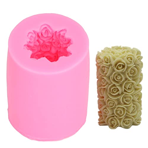 3D-Blumen-Silikon-Seifenform 3D-Rosen-Blumen-Silikon-Fondant-Form-Blüten-Rosen-Form-Harz-Kerzen-Form für Kuchen-Dekoration-Schokolade-handgemachte Seife-Süßigkeits-Herstellung-Ton-Lotion-Bar-Wachs-DIY von LIZEALUCKY