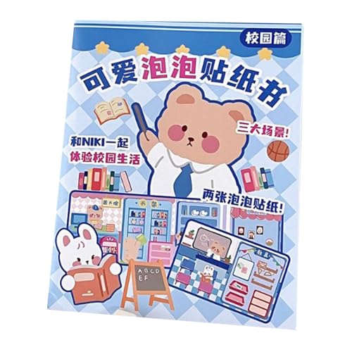 3D Cute Bear Bubble Sticker Book für DIY -Kunsthandwerk und Spielzeugdekorationsszene von LIZEALUCKY