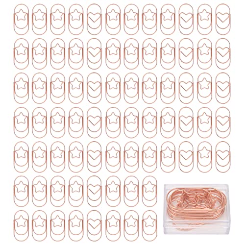 Büroklammern mit Stern-Motiv in Roségold, rutschfest, Rostschutz, niedliche Büroklammern für die Schule und das Büro Büroklammern mit Stern-Motiv in Roségold, rutschfest, Rostschutz, niedliche Büroklammern für die Schule und das Büro von LIZEALUCKY