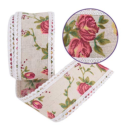 DIY -Spitze gedruckte Blumen -Sackleinenband Hessian Jute Belt Gurt Hochzeit Tuchdekoration 5m DIY -Spitze gedruckte Blumen -Sackleinenband Hessian Jute Belt Gurt Hochzeit Tuchdekoration 5m von LIZEALUCKY