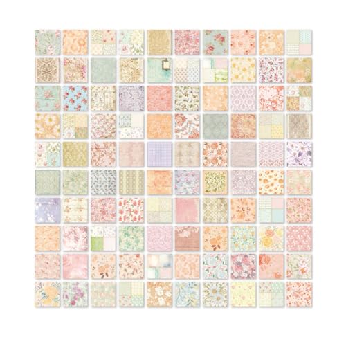Dekorative Blumen Pflanzen Scrapbook Paper 200 Sheets Journaling Supplies DIY Arts Crafts Card, dickes robustes Material, romantische Wärme, exquisite Dekoration, (-1218230072712) von LIZEALUCKY