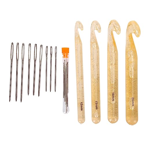 Großer Häkelhaken -Set Ergonomischer Griff große Häkelhaken Decken Hüte Teppichkissen Multifunktional Großer Häkelhaken -Set Ergonomischer Griff große Häkelhaken Decken Hüte Teppichkissen Multifunktional von LIZEALUCKY
