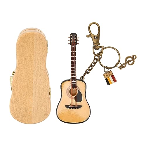 Holz Mini -Gitarrenmodell Keychain Glättungsfunktion Reiche Details Miniaturgitarren -Dekor -Tische Regale Regale Holz Mini -Gitarrenmodell Keychain Glättungsfunktion Reiche Details Miniaturgitarren -Dekor -Tische Regale Regale von LIZEALUCKY