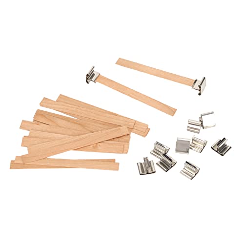Kerzendochte aus Holz, wellenförmig, Dochte aus Holz, Dochte zur Kerzenherstellung mit Ständer, rauchfreie Holzdochte mit Metallklammern für Kerzen-DIY-Bastelarbeiten Kerzendochte aus Holz, wellenförmig, Dochte aus Holz, Dochte zur Kerzenherstellung mit Ständer, rauchfreie Holzdochte mit Metallklammern für Kerzen-DIY-Bastelarbeiten von LIZEALUCKY