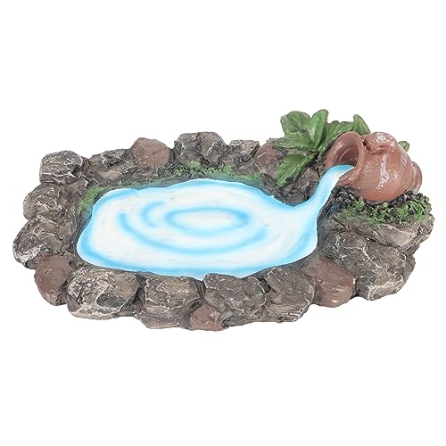 LIZEALUCKY Fairy Garden Rock Teich handgemalte lebensechter haltbarer Harzminiatur für Haus im Freien Dekoration LIZEALUCKY Fairy Garden Rock Teich handgemalte lebensechter haltbarer Harzminiatur für Haus im Freien Dekoration von LIZEALUCKY