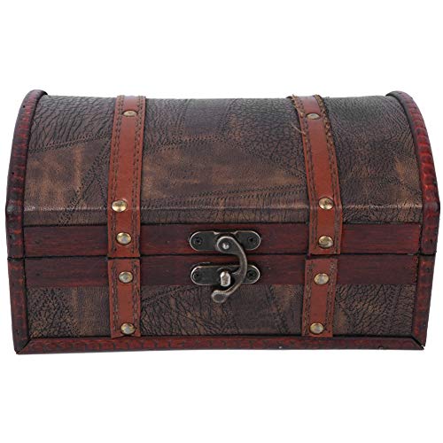 LIZEALUCKY Hölzerne antike Handwerkskollektion Aufbewahrungsbox mit Sicherheitsschloss Vintage Home Decor für Requisiten Schmuckaufnahmen LIZEALUCKY Hölzerne antike Handwerkskollektion Aufbewahrungsbox mit Sicherheitsschloss Vintage Home Decor für Requisiten Schmuckaufnahmen von LIZEALUCKY