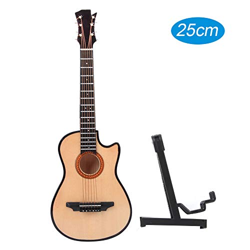 LIZEALUCKY Klassische Gitarrenmodell Mini Holz Desktop Dekoration e für Musikraum (25 cm) von LIZEALUCKY