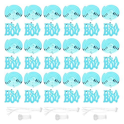 LIZEALUCKY Leuchtende Farben Plastik Wirbel Party Dekorationen für Babyparty Decken Dekoration Home Fenstertürstürdekoration (Blau) von LIZEALUCKY