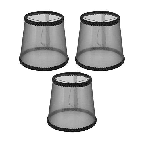 LIZEALUCKY Stoff-Lampenschirm, Organza-Lampenschirm, Zum Aufstecken, Lampenschutzkäfig, Pendelleuchten-Abdeckung, Deckenlampenschirm Für Bodentisch-Pendelleuchte, Schwarz LIZEALUCKY Stoff-Lampenschirm, Organza-Lampenschirm, Zum Aufstecken, Lampenschutzkäfig, Pendelleuchten-Abdeckung, Deckenlampenschirm Für Bodentisch-Pendelleuchte, Schwarz von LIZEALUCKY