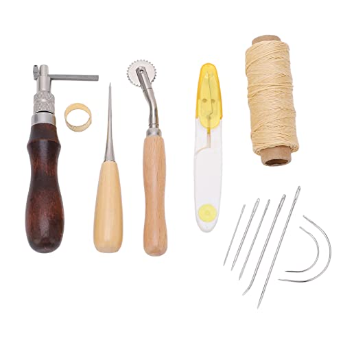 Leder -Werkzeug -Set Praktische DIY Multifunktion Schnittspeise Lederkunstwerkzeug Lederwaren Wachsfäden Handnähte für Anfänger und erfahrene Handwerker Leder -Werkzeug -Set Praktische DIY Multifunktion Schnittspeise Lederkunstwerkzeug Lederwaren Wachsfäden Handnähte für Anfänger und erfahrene Handwerker von LIZEALUCKY
