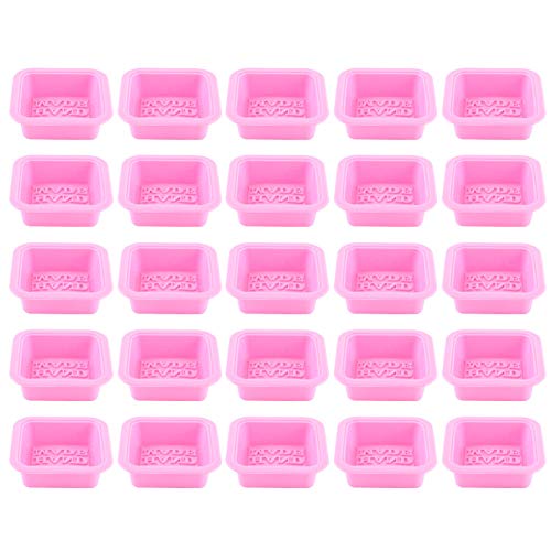Silikonseife Schimmel Multifunktionelle DIY -Kerzenkuchen zum Backform für Seifenschokolade geeignet (25 rosa Farben) von LIZEALUCKY