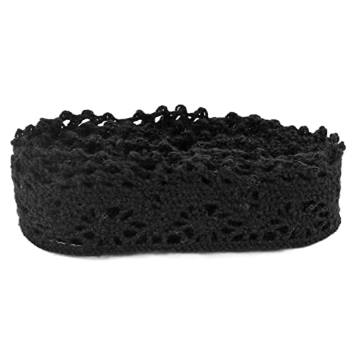 Spitzenbänder klare Muster Quiltzubehör elegante Stil Weihnachten Hochzeitsdekoration 20 Meter 2 cm (Schwarz) von LIZEALUCKY
