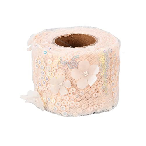 Tulle Roll bestickte Pailletten Mesh Ribbon Craft Accessoires für Hochzeitsfeier DIY Hut -Puppe machen (Beige) von LIZEALUCKY