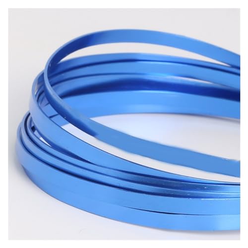 Aluminiumdraht 5 m/Los 5 mm x 1 mm (5 mm Breite 1 mm Dicke) Flacher Aluminiumdraht Weichmetall-Floristikdraht for DIY-Schmuckschnur-Ergebnisse Handwerksherstellung Aludraht (Color : Blue) von LIZHAYG