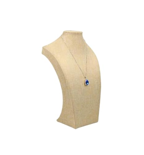 LIZHAYG Schmuck Display Büsten-Choker-Halter-Ständer-Rack-Show Excellent-Leinen-Schmuck-Halsketten-Anhänger-Display(H30cm) von LIZHAYG