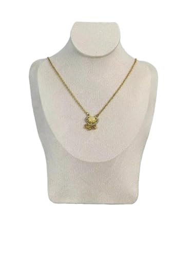 LIZHAYG Schmuck Display Leinen Halsketten Anhänger Porträt Vitrine Display Regal Fensterständer Schmuck Anhänger Büste Mannequin Halter Rack Organizer(18.5CM) von LIZHAYG