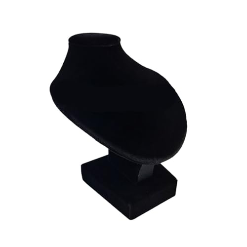 LIZHAYG Schmuck Display Mannequin Halskette Anhänger Display Stand Choker Perlen Kette Organizer Neck Portrait Neck Modell Stehen(Black Velvet) von LIZHAYG
