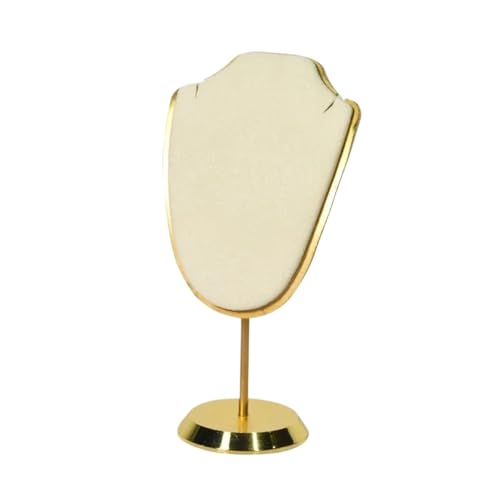 LIZHAYG Schmuck Display Mini-Halskettenhalter-Anhänger-Display, 11 cm ~ 15 cm hoch, Schmuck-Mannequin-Büste(Beige,11cm) von LIZHAYG