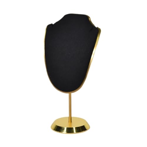 LIZHAYG Schmuck Display Mini-Halskettenhalter-Anhänger-Display, 11 cm ~ 15 cm hoch, Schmuck-Mannequin-Büste(Black,15cm) von LIZHAYG