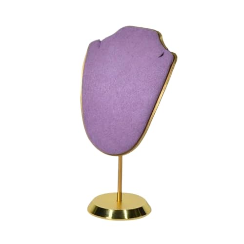 LIZHAYG Schmuck Display Mini-Halskettenhalter-Anhänger-Display, 11 cm ~ 15 cm hoch, Schmuck-Mannequin-Büste(Purple,11cm) von LIZHAYG