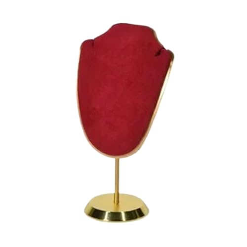 LIZHAYG Schmuck Display Mini-Halskettenhalter-Anhänger-Display, 11 cm ~ 15 cm hoch, Schmuck-Mannequin-Büste(Red,15cm) von LIZHAYG