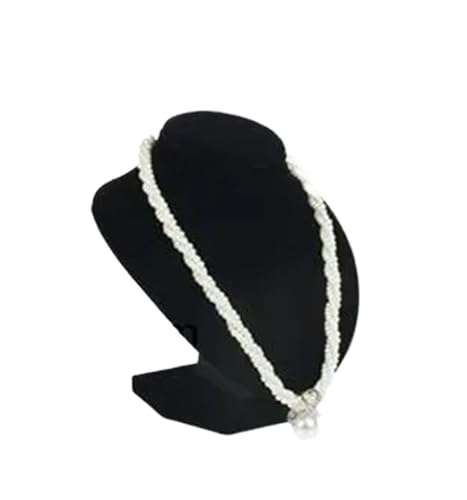 LIZHAYG Schmuck Display Schwarzer Samt Halskette Display Büste Schmuckhalter Schmuck Organizer Ständer Anhänger Choker Show Rack Verschiedenes(Height 15cm) von LIZHAYG