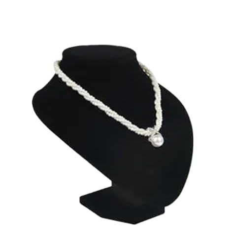 LIZHAYG Schmuck Display Schwarzer Samt Halskette Display Büste Schmuckhalter Schmuck Organizer Ständer Anhänger Choker Show Rack Verschiedenes(Height 20cm) von LIZHAYG