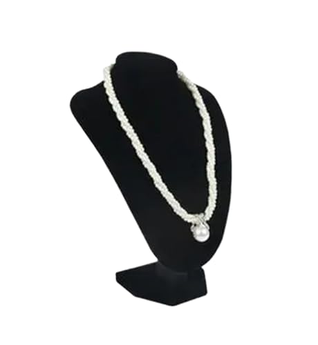 LIZHAYG Schmuck Display Schwarzer Samt Halskette Display Büste Schmuckhalter Schmuck Organizer Ständer Anhänger Choker Show Rack Verschiedenes(Height 22cm) von LIZHAYG