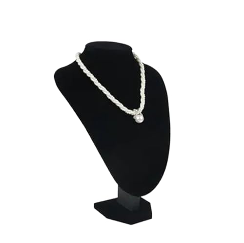 LIZHAYG Schmuck Display Schwarzer Samt Halskette Display Büste Schmuckhalter Schmuck Organizer Ständer Anhänger Choker Show Rack Verschiedenes(Height 29cm) von LIZHAYG