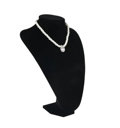 LIZHAYG Schmuck Display Schwarzer Samt Halskette Display Büste Schmuckhalter Schmuck Organizer Ständer Anhänger Choker Show Rack Verschiedenes(Height 36cm) von LIZHAYG