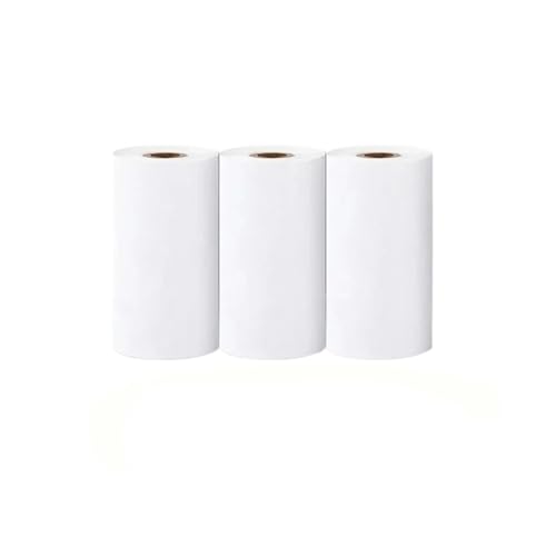 Thermorollen 57 * 25MM Thermopapier Etikettenaufkleber Selbstklebende Rollenpapier for Minidrucker Sofortdruck Kinderkamera Fotopapier(6 Rolls sticker) von LIZHAYG