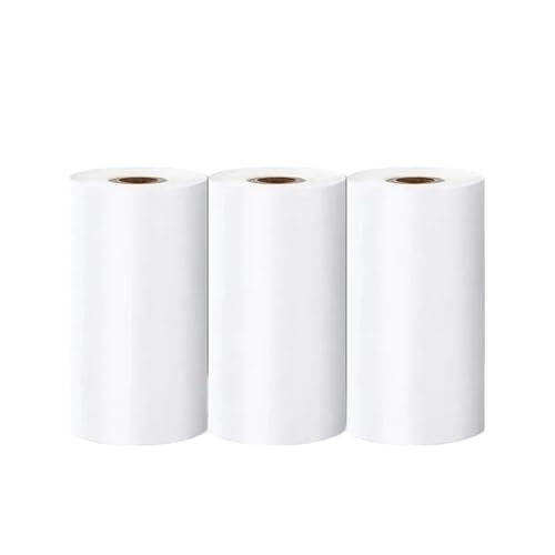 Thermorollen 57 * 25MM Thermopapier Etikettenaufkleber Selbstklebende Rollenpapier for Minidrucker Sofortdruck Kinderkamera Fotopapier(6 Rolls white) von LIZHAYG