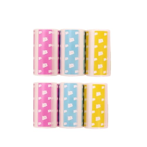 Thermorollen 58-mm-Mini-Fotodrucker-Papierrollen, selbstklebendes Thermopapier, 57 x 25 MM, DIY-Aufkleber, Etiketten, Quittungen, Rechnungen for den mobilen Mini-Taschendrucker(6 rolls) von LIZHAYG