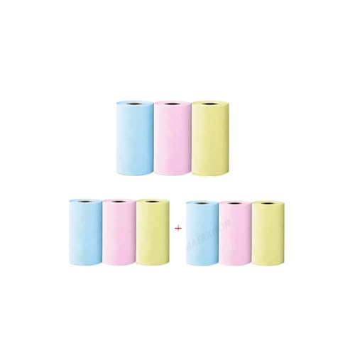 Thermorollen 58-mm-Mini-Fotodrucker-Papierrollen, selbstklebendes Thermopapier, 57 x 25 MM, DIY-Aufkleber, Etiketten, Quittungen, Rechnungen for den mobilen Mini-Taschendrucker(9 rolls) von LIZHAYG