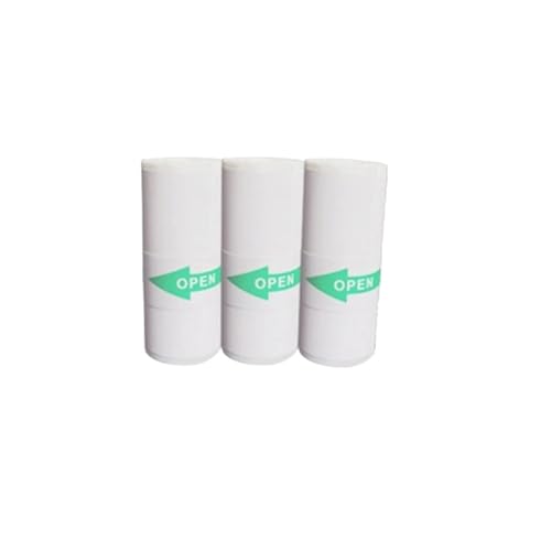 Thermorollen 58mm Mini Fotodrucker Papierrollen Thermopapier 57 * 25MM Weiße Farbe Geschenk DIY Aufkleber Label Quittung Rechnung Selbstklebendes Papier(3 Rolls stickers) von LIZHAYG