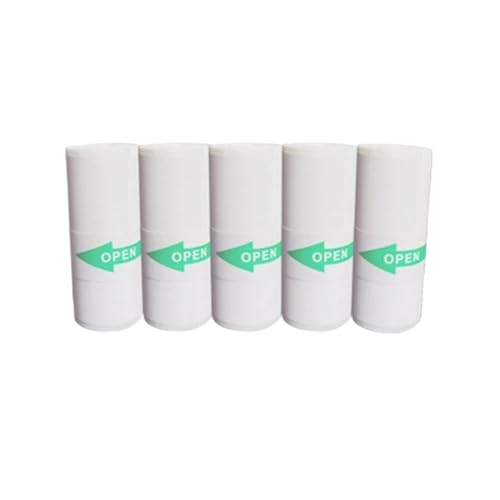 Thermorollen 58mm Mini Fotodrucker Papierrollen Thermopapier 57 * 25MM Weiße Farbe Geschenk DIY Aufkleber Label Quittung Rechnung Selbstklebendes Papier(5 Rolls stickers) von LIZHAYG