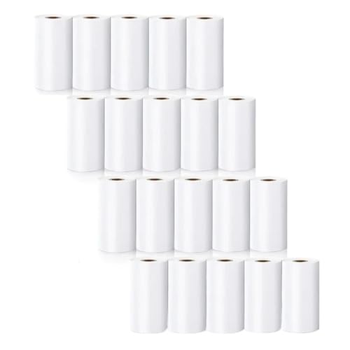 Thermorollen Mini-Druckerpapier, 57 x 25 mm, bedruckbare Papierrollen, Thermopapierrollen for Thermodrucker im Taschenformat, Quittungsdrucker(20 normal) von LIZHAYG
