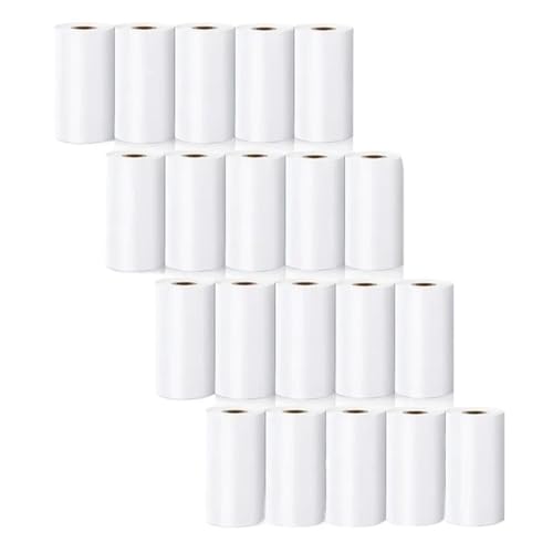 Thermorollen Mini-Druckerpapier, 57 x 25 mm, bedruckbare Papierrollen, Thermopapierrollen for Thermodrucker im Taschenformat, Quittungsdrucker(20sticker) von LIZHAYG