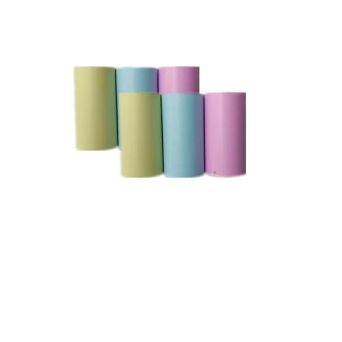 Thermorollen Mini-Druckerpapier, 57 x 25 mm, bedruckbare Papierrollen, Thermopapierrollen for Thermodrucker im Taschenformat, Quittungsdrucker(6 color normal) von LIZHAYG