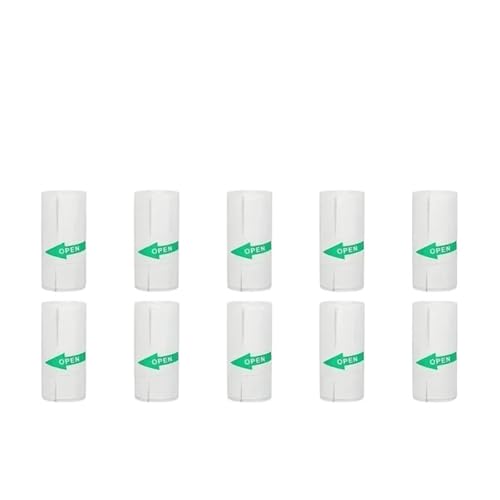 Thermorollen Mini-Fotodrucker-Papierrollen Thermopapier 57 * 25 MM Weiße Farbe Geschenk DIY Aufkleber Label Quittung Rechnung Selbstklebendes Papier(10 sticker) von LIZHAYG