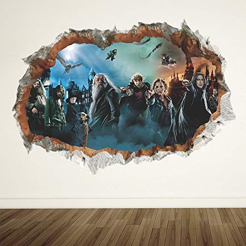 LIZHIOO 3D wandaufkleber Harry Potter Loch Poster Hogwarts Wandaufkleber Wizarding World School Dekorationen for Kinderzimmer Aufkleber Dekorative Dekor von LIZHIQQ