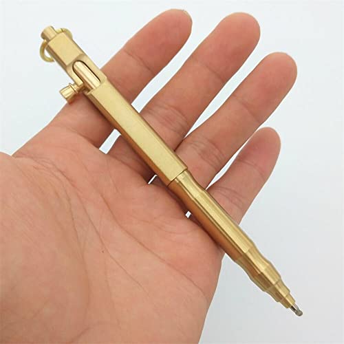 LIZHOUMIL Kugelschreiber aus massivem Messing, quadratisch, Retro-Stil, ideal als Geschenk zum Valentinstag von LIZHOUMIL