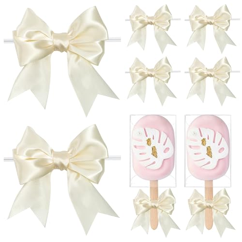 LIZLOVESS Elfenbeinfarbene Schleifen mit Bindebändern, 8,9 cm, vorgebundene Doppel-Satinband-Schleifen für Geschenkverpackungen, Basteln, Hochzeitsdekoration, Leckerli-Tüten, Süßigkeiten-Apfel LIZLOVESS Elfenbeinfarbene Schleifen mit Bindebändern, 8,9 cm, vorgebundene Doppel-Satinband-Schleifen für Geschenkverpackungen, Basteln, Hochzeitsdekoration, Leckerli-Tüten, Süßigkeiten-Apfel von LIZLOVESS
