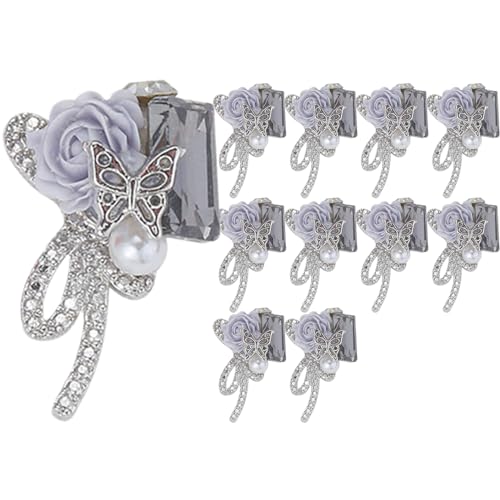 1 x Metall-Rosen-Schmetterling-Strasssteine, 3D-Charms, Dekoration, kreatives Zubehör für einzigartige Designs 1 x Metall-Rosen-Schmetterling-Strasssteine, 3D-Charms, Dekoration, kreatives Zubehör für einzigartige Designs von LIbgiubhy