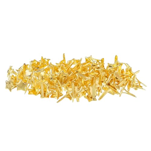 100 Stück Klammern aus Metall, Papierverschlüsse, Spaltstifte, Rundkopf-Clips für Schule, Scrapbooking, Büroklammern von LIbgiubhy