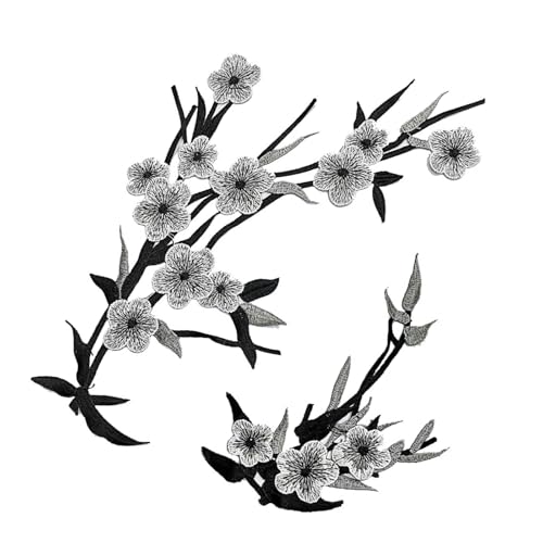 2 bestickte Blumenaufnäher, bestickt, Blumenapplikation, zum Aufnähen auf Kleidung, Kragen, Kleidung, Jeans, Jacken 2 bestickte Blumenaufnäher, bestickt, Blumenapplikation, zum Aufnähen auf Kleidung, Kragen, Kleidung, Jeans, Jacken von LIbgiubhy