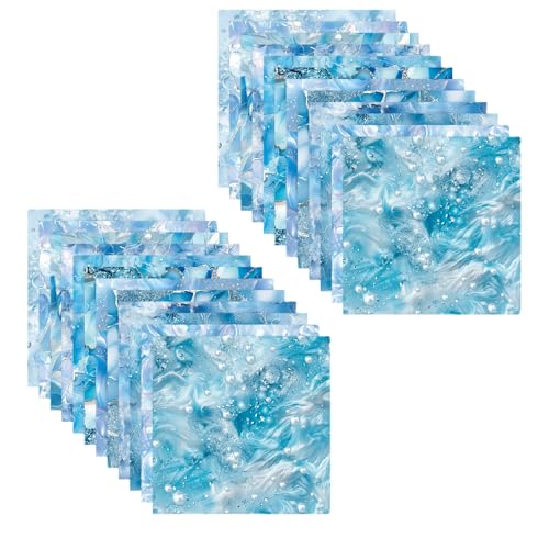 24 Blatt Eiskristall Papier Scrapbook Papier Schreibwaren Papier Dekoratives Papier für Scrapbooking Fotoalbum Dekoration von LIbgiubhy