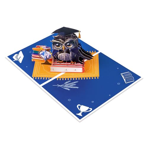 3D-Eulen-Abschlusskarte, Schulabschlusskarte, Papierstruktur für akademische Leistungen und Feiern 3D-Eulen-Abschlusskarte, Schulabschlusskarte, Papierstruktur für akademische Leistungen und Feiern von LIbgiubhy